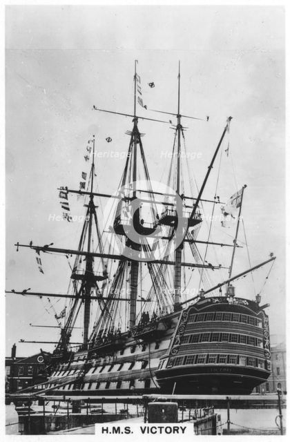 HMS 'Victory', Portsmouth, Hampshire, 1936. Artist: Unknown