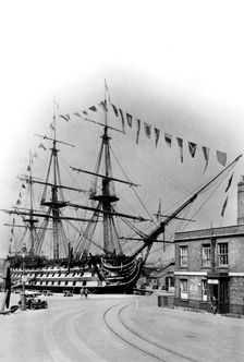 HMS Victory Portsmouth, Hampshire, early 20th century.Artist: Wright & Logan