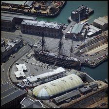 HMS Victory, Portsmouth Historic Dockyard, Portsmouth, 1995. Creator: Aerofilms