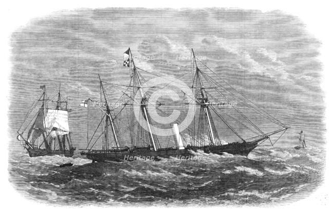 H.M.S. Vigilant on the seven-fathom patch in the Red Sea, 1868. Creator: Unknown.