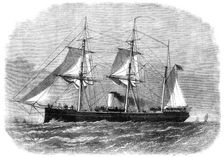 H.M.S. Wyvern, double-turreted iron-clad steam-ram, 1865. Creator: Unknown