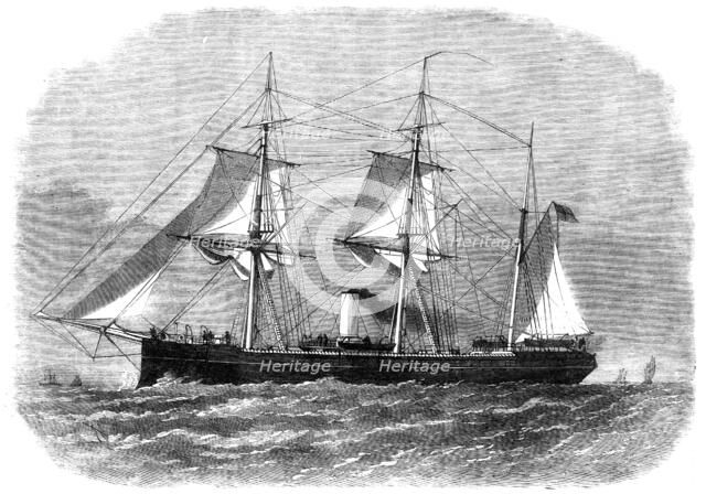 H.M.S. Wyvern, double-turreted iron-clad steam-ram, 1865. Creator: Unknown.