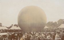 Hot air balloon at Ilkeston Flower Show, Derbyshire, 2nd August 1909. Creator: EB Turner