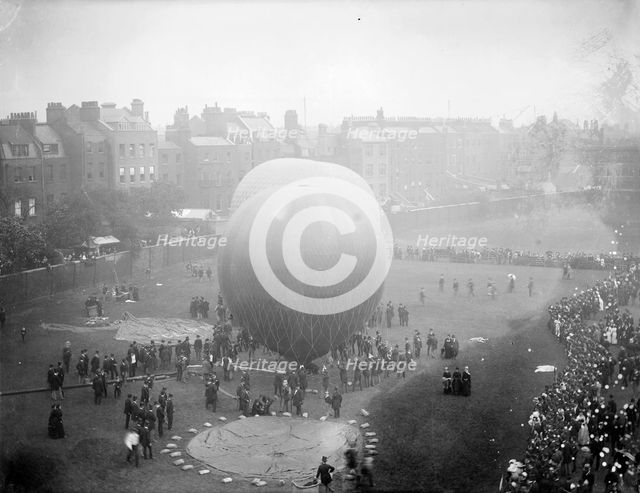Hot air balloons at Armoury House, Finsbury, Islington, London, c1860-c1922. Artist: Henry Taunt