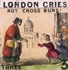 Hot Cross Buns! Cries of London, c1840. Artist: TH Jones