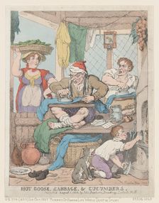 Hot Goose, Cabbage & Cucumbers, 1823., 1823. Creator: Thomas Rowlandson