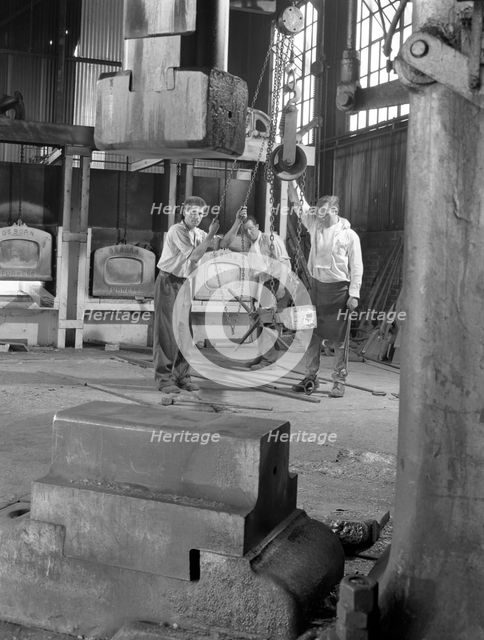 Hot iron ready for forging, J Beardshaw & Sons, Sheffield, South Yorkshire, 1963. Creator: Michael Walters.