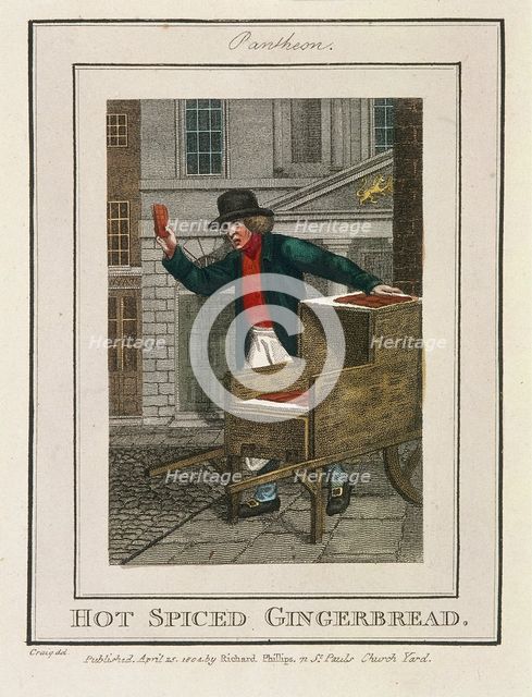 'Hot Spiced Gingerbread', Cries of London, 1804. Artist: Anon