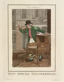 Hot Spiced Gingerbread Cries of London, 1804. Artist: Anon