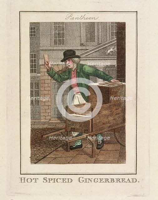 'Hot Spiced Gingerbread', Cries of London, 1804. Artist: Anon