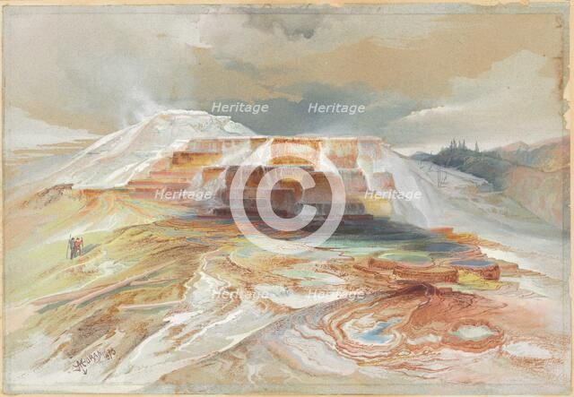 Hot Springs of Gardiner's River, Yellowstone, 1873. Creator: Thomas Moran.