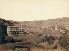 Hot Springs, SD The Minnekahta and Gillispie Hotels, new blocks The Fremont, Elkhorn..., 1891. Creator: John C. H. Grabill
