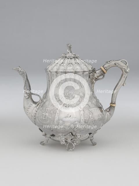 Hot Water Pot, 1850. Creator: Gorham & Thurber.