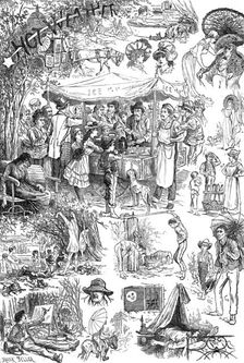 Hot weather sketches, 1881. Creator: Frank Feller
