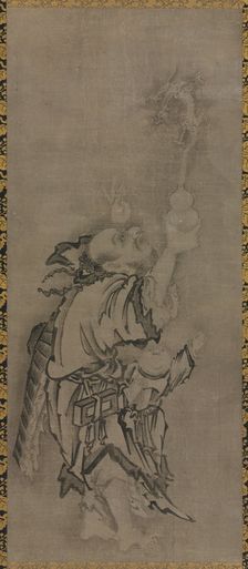 Hotei with Daoist Immortals: Immortal with Gourd and Dragon, c. 1575-1600. Creator: Ky?seki Tomonobu (Japanese, 1653-1721)