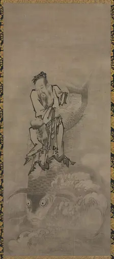 Hotei with Daoist Immortals, late 1600s-early 1700s. Creator: Ky?seki Tomonobu (Japanese, 1653-1721)