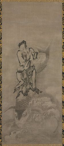 Hotei with Daoist Immortals, late 1600s-early 1700s. Creator: Ky?seki Tomonobu (Japanese, 1653-1721)