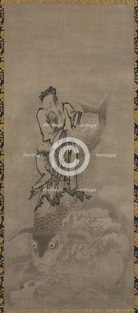 Hotei with Daoist Immortals, late 1600s-early 1700s. Creator: Ky?seki Tomonobu (Japanese, 1653-1721).