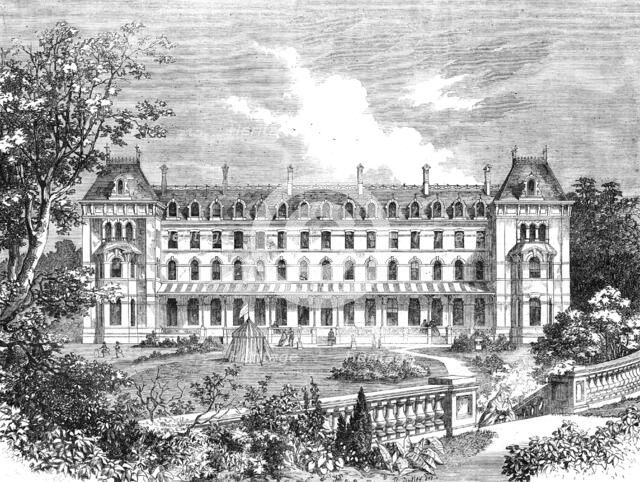 Hotel and Hydropathic Establishment about to be erected at Upper Norwood, 1862. Creator: Unknown.