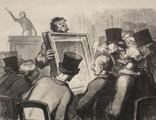 Hotel Bouillon: Picture Enthusiasts. Creator: Honoré Daumier (French, 1808-1879)