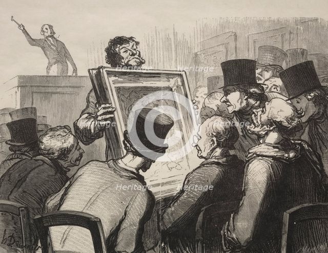 Hotel Bouillon: Picture Enthusiasts. Creator: Honoré Daumier (French, 1808-1879).