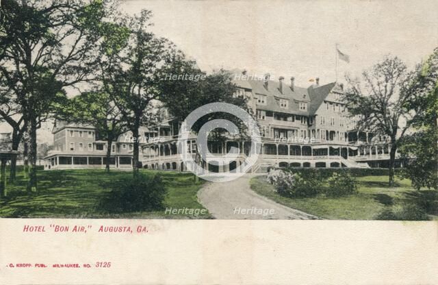 Hotel Bon Air, Augusta, Georgia, c1910. Artist: Unknown