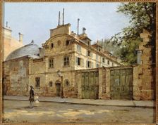 Hotel de Balzac, entrance and facade on rue Fortunée, Paris, 1880. Creator: Paul Joseph Victor Dargaud