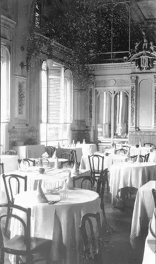 Hotel De Londres tea rooms, Paris, France, 1900. Creator: Robert Augustus Henry L'Estrange