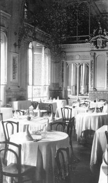 Hotel De Londres tea rooms, Paris, France, 1900. Creator: Robert Augustus Henry L'Estrange