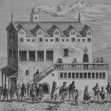 Hotel de la Chambre des comptes, in the courtyard of the Palais, Paris, France, 1878. Creator: Albert Coinchon