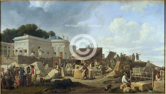 Hotel de Salm under construction, around 1786, between 1781 and 1791. Creator: Unknown.