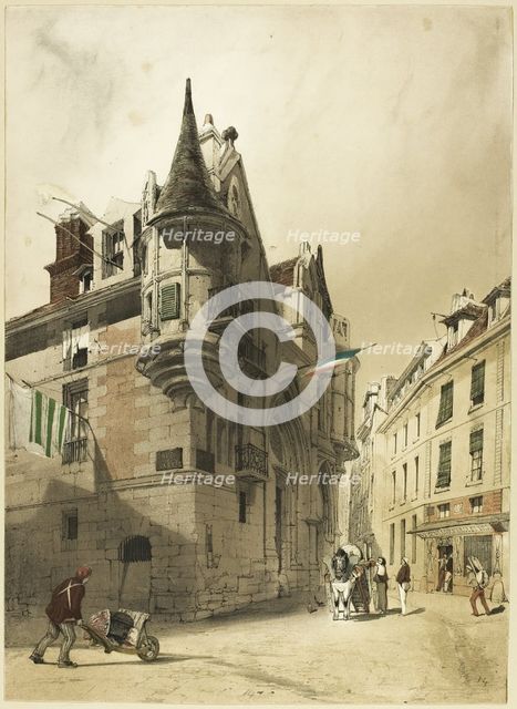 Hotel de Sens, Paris, 1839. Creator: Thomas Shotter Boys.