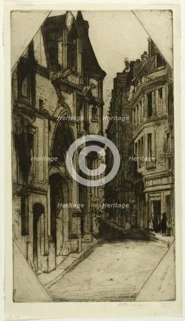 Hôtel de Sens, plate three from the Paris Set, 1904. Creator: David Young Cameron.