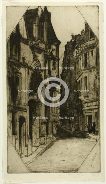 Hôtel de Sens, plate three from the Paris Set, 1904. Creator: David Young Cameron.