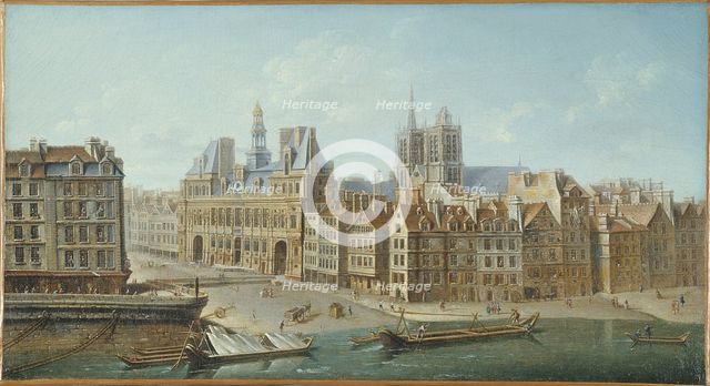 Hotel de Ville and Place de Greve (current Place de l'Hotel de Ville), 1752. Creator: Nicolas Raguenet.