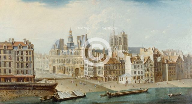 Hotel de Ville and Place de Greve (current Place de l'Hotel de Ville), 1753. Creator: Nicolas Raguenet.