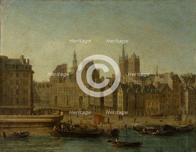 Hotel de Ville and Place de Greve (current Place de l'Hotel de Ville), c1750. Creator: Nicolas Raguenet.
