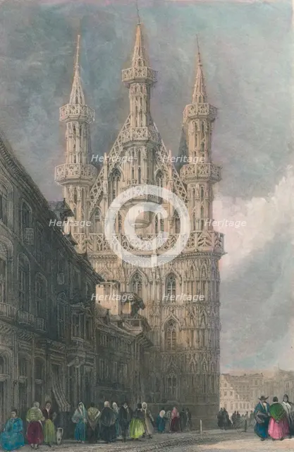 'Hotel De Ville, Louvain', 19th century.  Creator: W Wallis.
