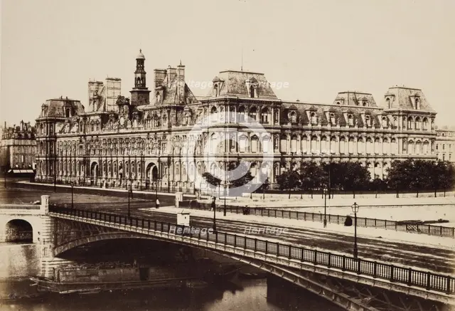 Hotel de Ville, Paris, between 1849 and 1864. Creator: Edouard Baldus.