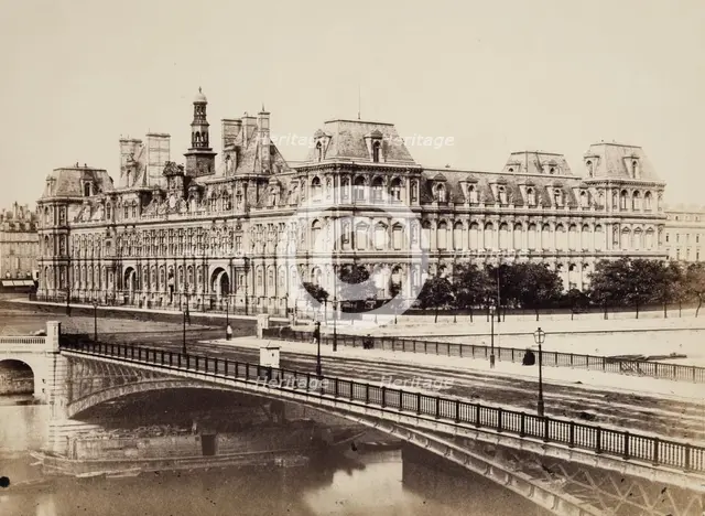 Hotel de Ville, Paris, between 1849 and 1864. Creator: Edouard Baldus.