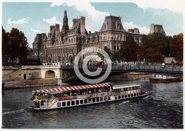 Hotel de Ville, Paris, c1900. Artist: Unknown