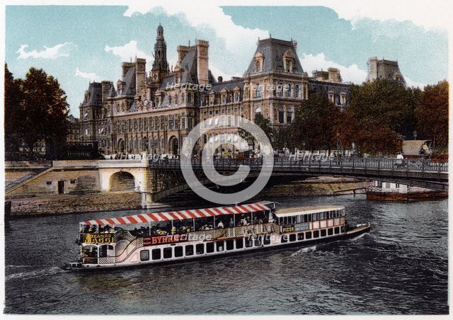 Hotel de Ville, Paris, c1900. Artist: Unknown