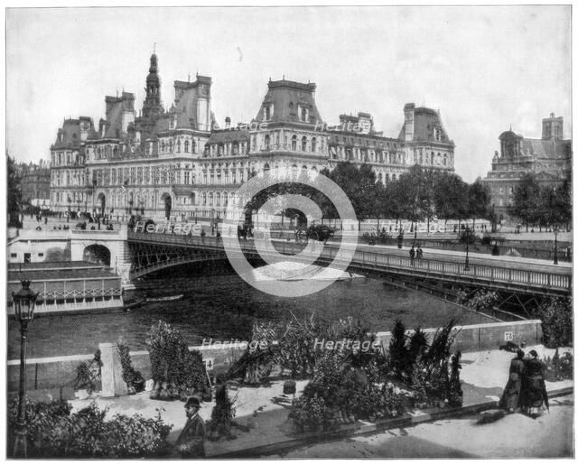 Hotel de Ville, Paris, late 19th century. Artist: John L Stoddard