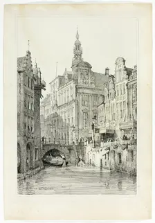 Hotel de Ville, Utrecht, 1833. Creator: Samuel Prout