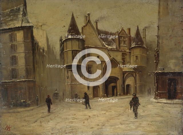 Hotel des archeveques de Sens around 1880, current Forney library, 4th arrondissement, c1875-1885. Creator: Unknown.