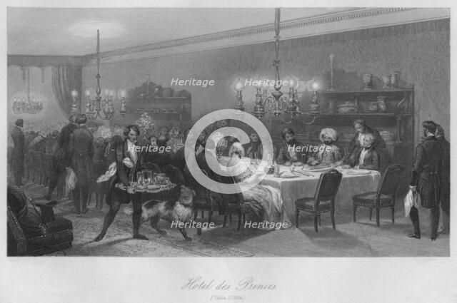 'Hotel des Princes. (Table D'Hote)', c1843. Artist: Lumb Stocks.