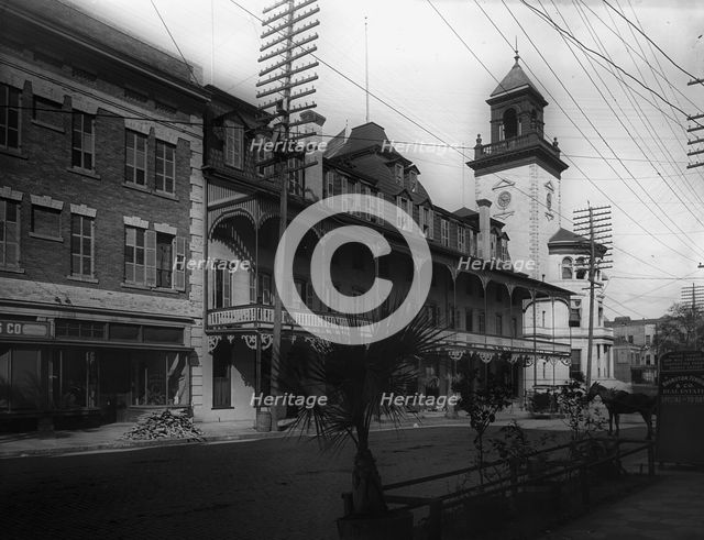 Hotel Duval and Post Office, Jacksonville, Fla., c1904. Creator: Unknown.