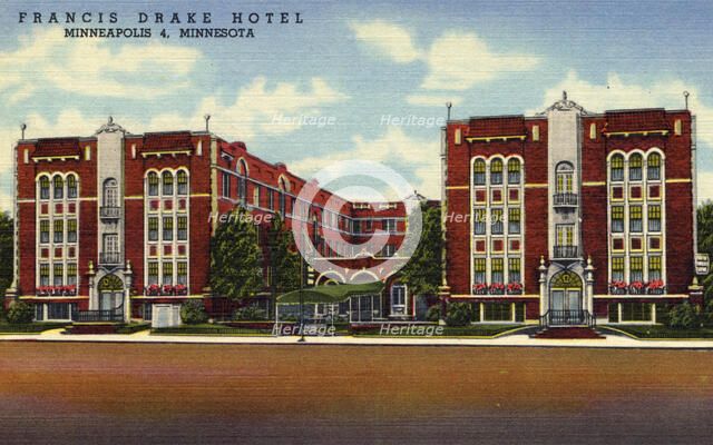 Hotel Francis Drake, Minneapolis, Minnesota, USA, 1950. Artist: Unknown