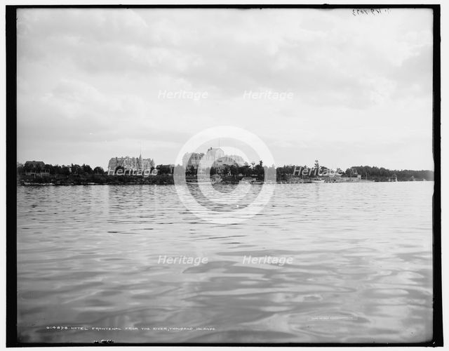 Hotel Frontenac from the river, Thousand Islands, c1902. Creator: William H. Jackson.