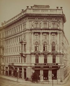 Hotel Kummer - general view, Vienna, around 1890. Creator: Ludwig Niernberger